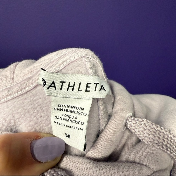 Athleta Retroplush athletic Hoodie Sweatshirt in Shasta Purple - Picture 8 of 8